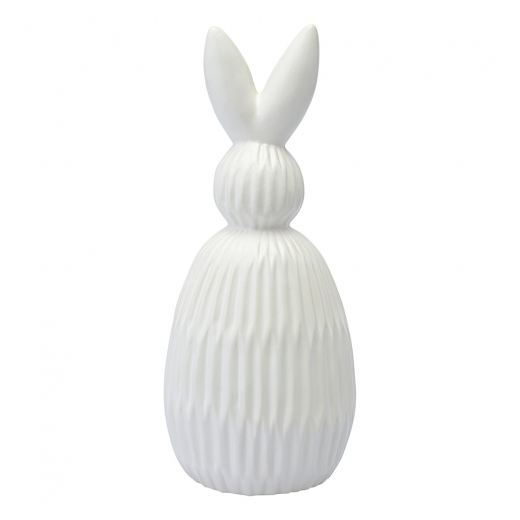 Декор из фарфора белого цвета Trendy Bunny из коллекции Easter Essential, 12,5х12,5x30,5 см