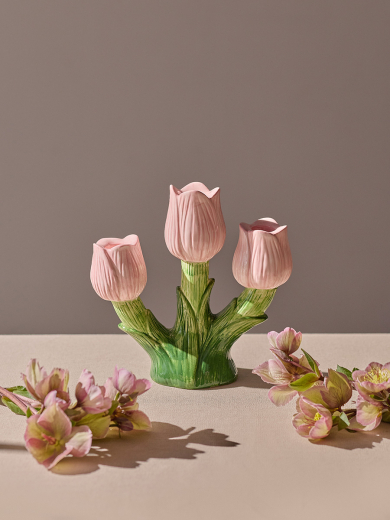 Подсвечник Floret для трех свечей из коллекции Blossom, 20 см