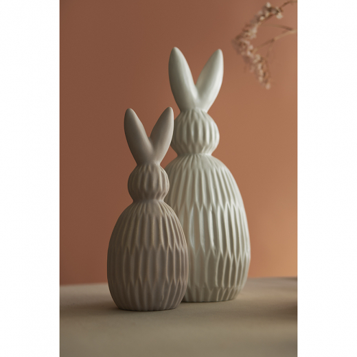 Декор из фарфора бежевого цвета Trendy Bunny из коллекции Easter Essential, 9,2х9,2x22,6 см
