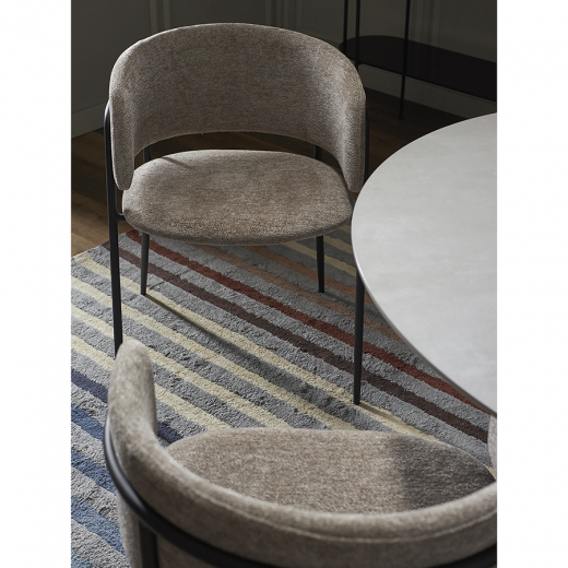Стул Helning, мягкий шенилл, серо-коричневый