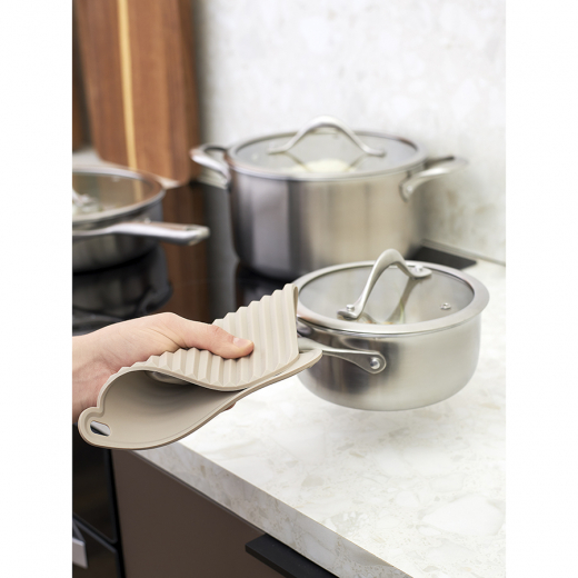 Подставка-прихватка под горячее Smart Helper, 19х18 см, бежевая