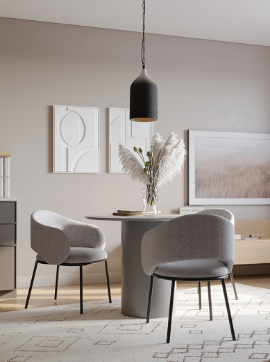 Светильник подвесной Sustainable collection, Ø22х39 см, черный/белый