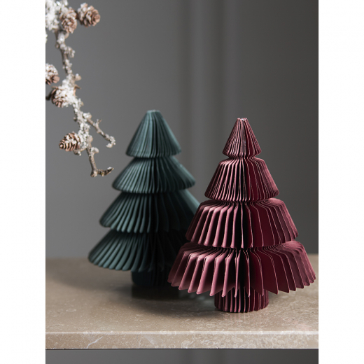 Декор новогодний Honeycomb tree бордового цвета из коллекции New Year Essential, 18 см