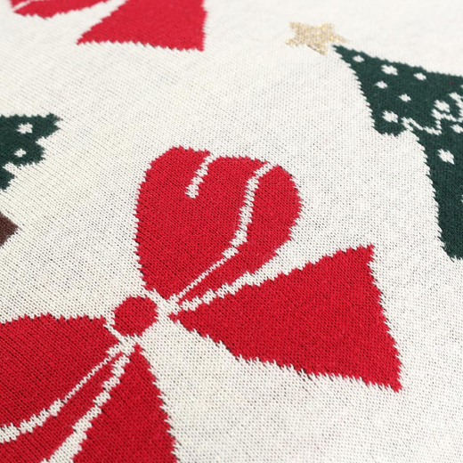 Подушка вязаная с новогодним рисунком Christmas Bows из коллекции New Year Essential, 45x45 см