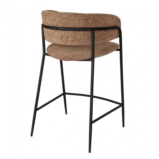 Стул полубарный Helning, мягкий шенилл, светло-коричневый