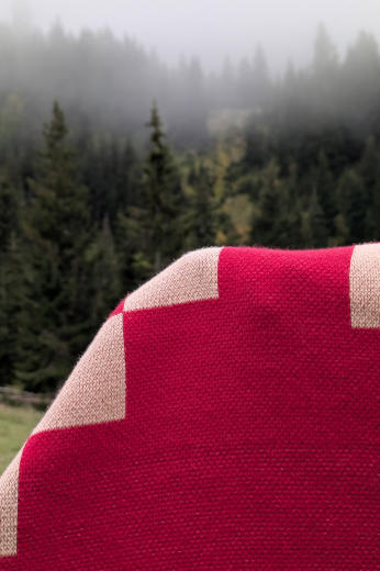 Плед из хлопка по мотивам башкирских орнаментов из коллекции Cultural Heritage, 130х180 см