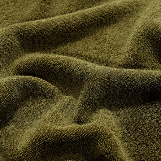 Полотенце банное оливкового цвета из коллекции Essential, 90х150 см