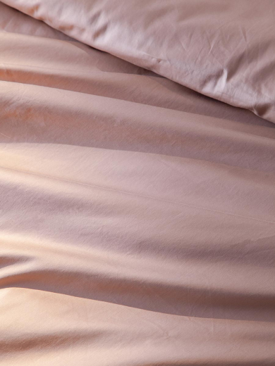 Комплект постельного белья из премиального сатина бежевого цвета из коллекции Essential, 200х220 см