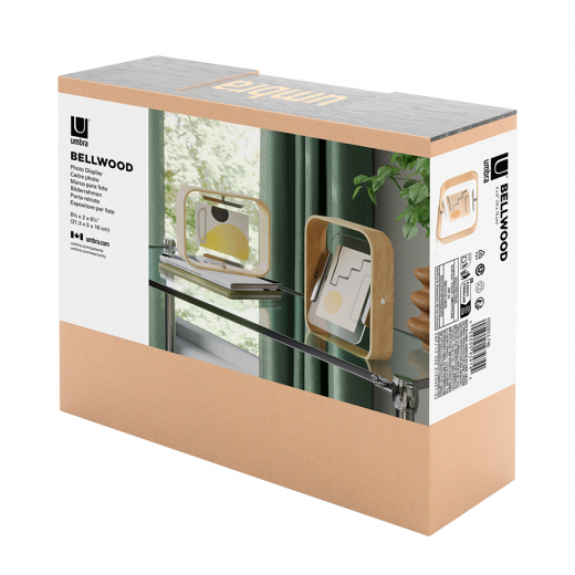 Фоторамка двусторонняя Bellwood,16х22 см, натуральное дерево