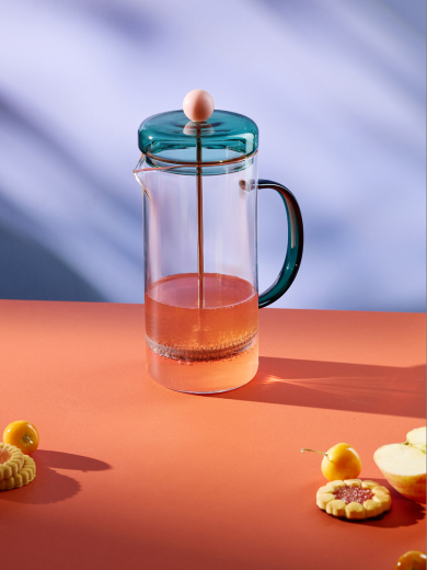 Френч-пресс Orb, изумрудный/розовый, 900 мл