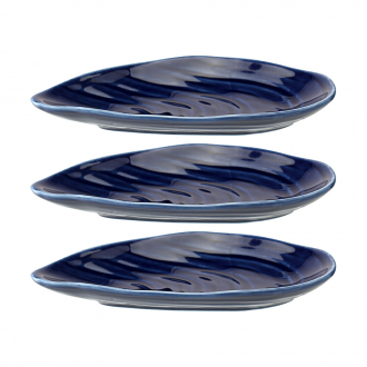 Набор для сервировки Oyster shell синего цвета из коллекции Sea treasures