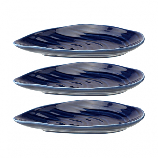 Набор для сервировки Oyster shell синего цвета из коллекции Sea treasures