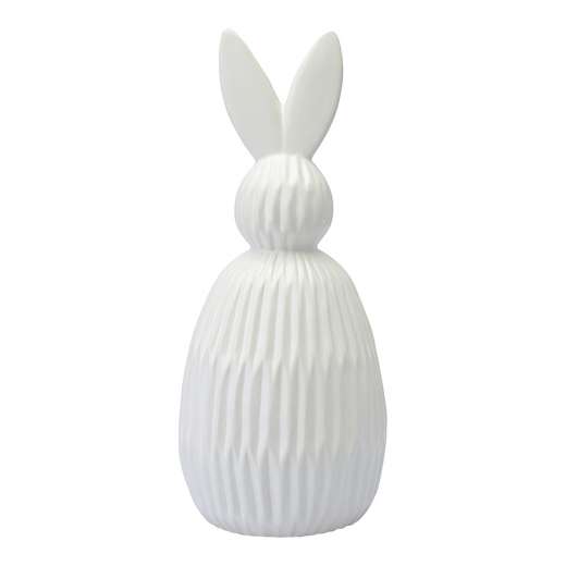 Декор из фарфора белого цвета Trendy Bunny из коллекции Easter Essential, 12,5х12,5x30,5 см