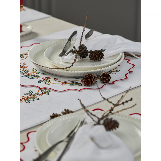 Набор из двух салфеток под приборы Festive wreath из коллекции New Year Essential, Ø38 см