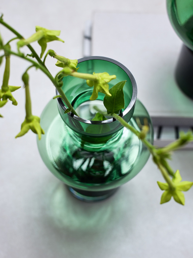 Ваза Florum, 30 см, изумрудная