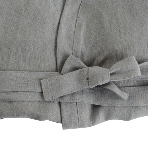 Халат из умягченного льна серого цвета Essential, размер M