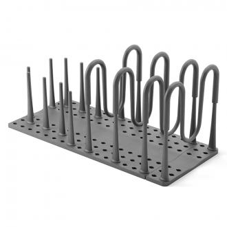 Органайзер для посуды и столовых приборов Peggy, 20х55 см, серый