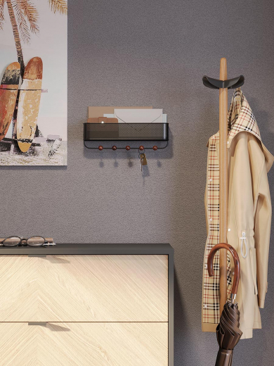 Вешалка подвесная Estique, черная/орех