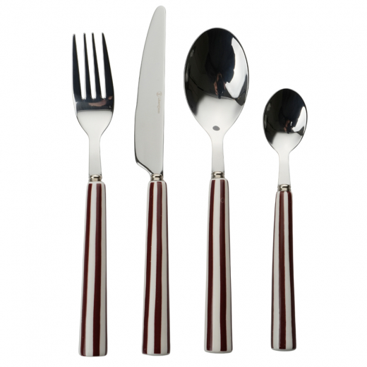 Набор столовых приборов "Джамбо", бургунди, 8 пред.
