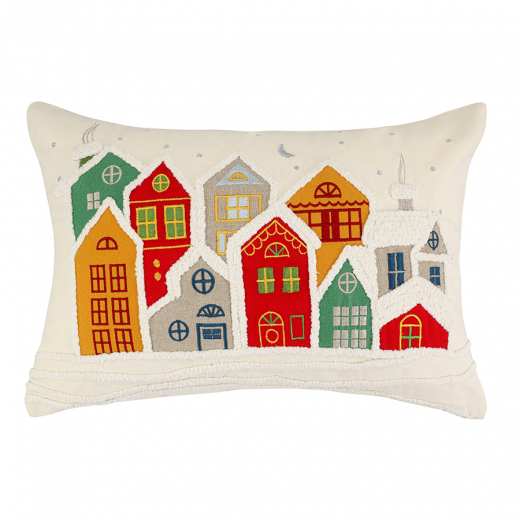 Чехол на подушку Snowy Village из коллекции New Year Essential, 30х45 см
