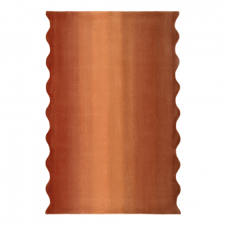 Ковер из шерсти Over Horizon терракотового цвета из коллекции Trendy Ruffles