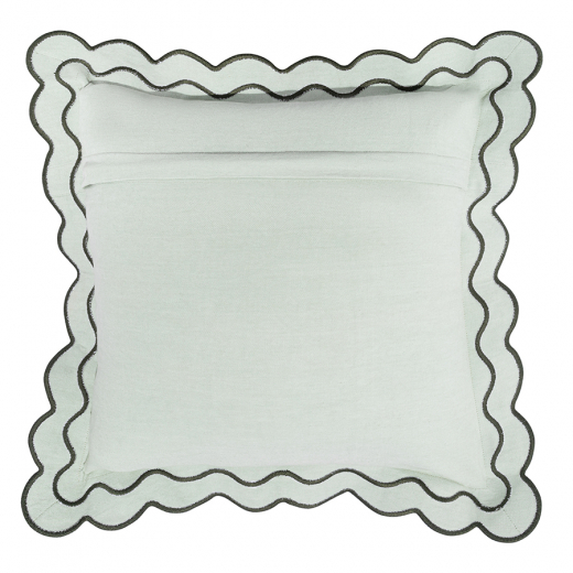 Чехол на подушку с контрастным кантом зеленого цвета из коллекции Trendy Ruffles, 40х40 см