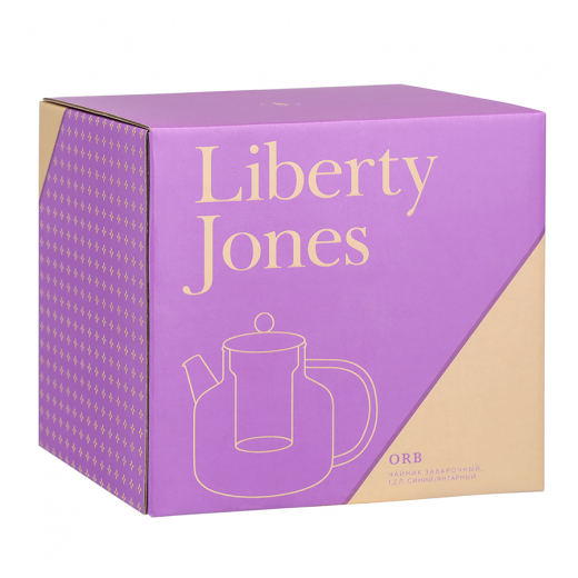 Чайник заварочный Orb, 1,2 л, синий/янтарный