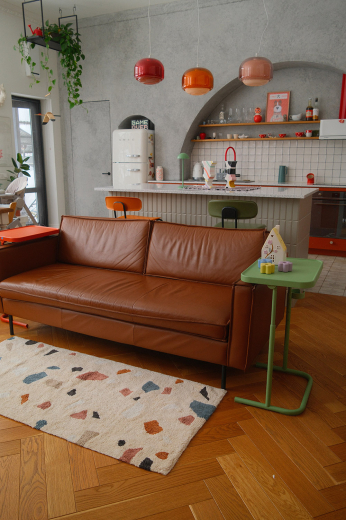 Ковер из хлопка Terrazzo Poetry из коллекции Ethnic