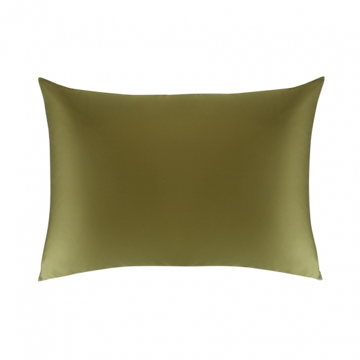 Набор наволочек из премиального сатина оливкового цвета из коллекции Essential, 50х70 см