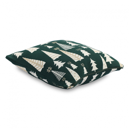 Подушка вязаная с новогодним рисунком Whitewood из коллекции New Year Essential, 45x45 см