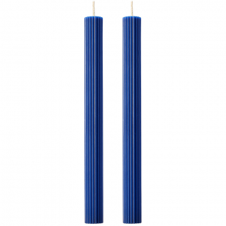 Набор из двух свечей синего цвета из коллекции Edge, 24,5 см