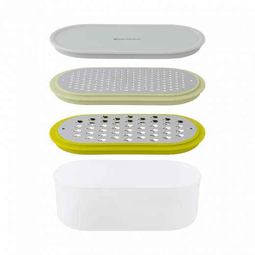 Терка с контейнером и крышкой Smart Helper, 20х10х9,5 см
