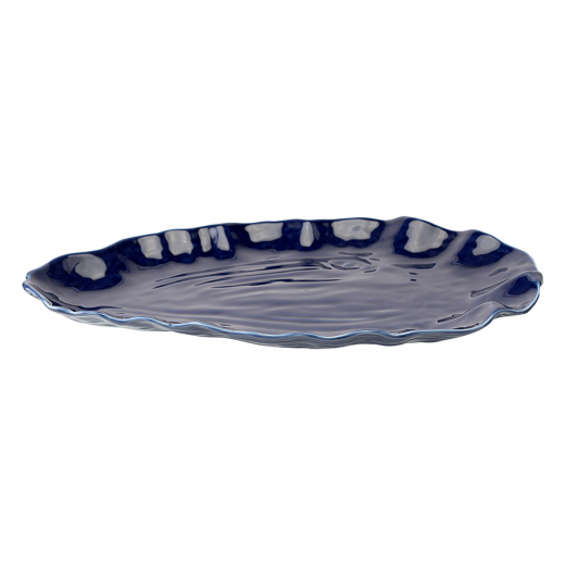 Блюдо сервировочное Clams синего цвета из коллекции Sea treasures