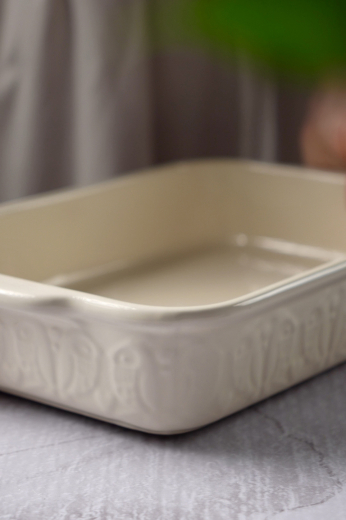 Блюдо для запекания Birds of Paradise, 36х23 см, кремовое