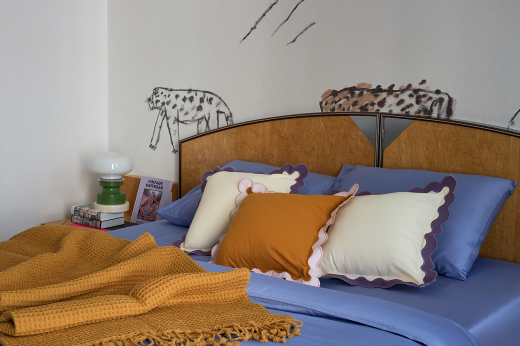 Чехол на подушку с контрастным кантом розового цвета из коллекции Trendy Ruffles, 40х40 см