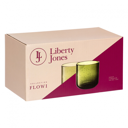 Набор стаканов Flowi, 310 мл, темно-зеленые, 2 шт.