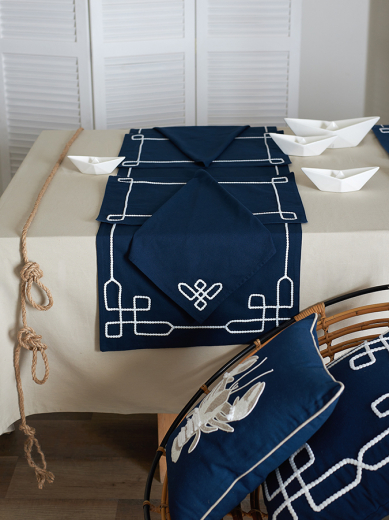 Салфетка сервировочная Navy story из коллекции Sea treasures, 45х45 см