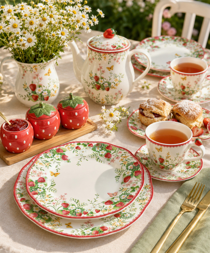 Банка для хранения Jardin Des Fraises, Ø12,5х18 см