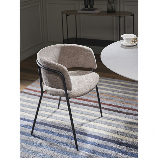 Стул Helning, мягкий шенилл, серо-коричневый