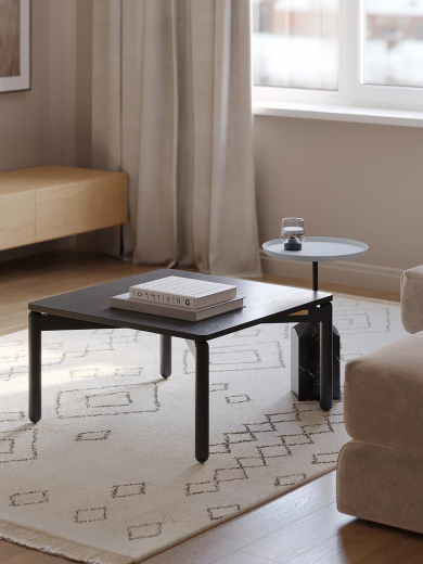 Столик кофейный Saga, 75х75 см, темно-серый