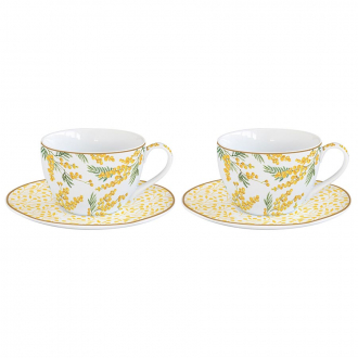 Набор кофейных чашек с блюдцем Mimosa, 100 мл, 2 шт.