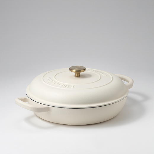 Сотейник с крышкой из коллекции "Шеффилд", Ø30 см, молочный