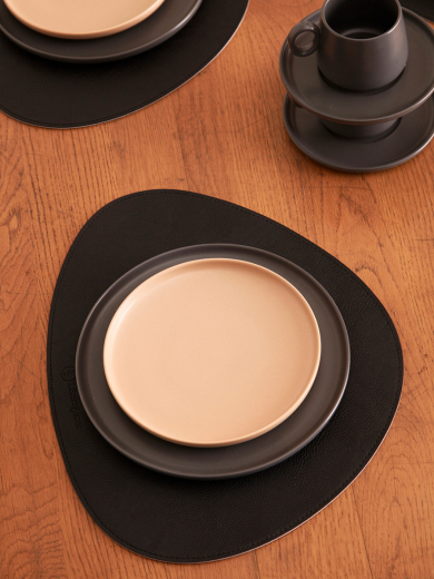 Салфетка сервировочная Drop, 33х41 см, черная/светло-серая