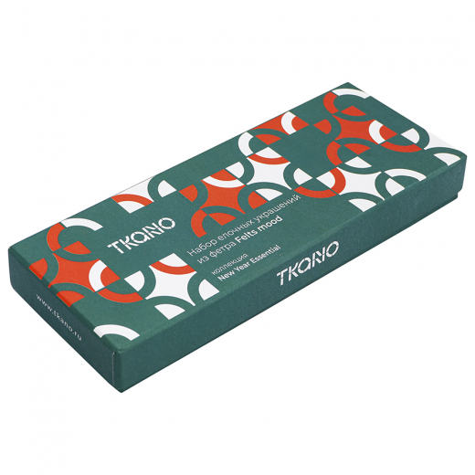 Набор елочных украшений из фетра Felts mood из коллекции New Year Essential, 4 шт.