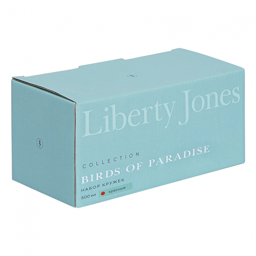 Набор кружек Birds of Paradise, 500 мл, красные, 2 шт.