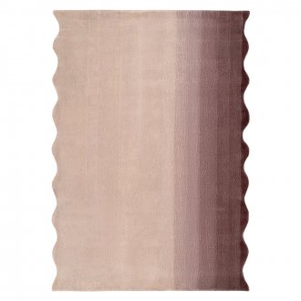 Ковер из шерсти Over Horizon цвета марсала из коллекции Trendy Ruffles, 200х300 см