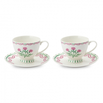 Набор чайных пар "Летний час", 200 мл, розовые, 2 шт.