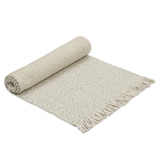 Ковер из переработанного пластика бежевого цвета из коллекции Ethnic, 70х160 см