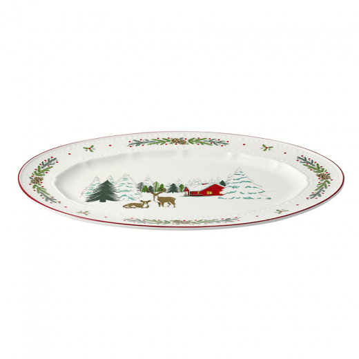 Блюдо сервировочное Nordic winter из коллекции New Year Essential, 34,6х24 см