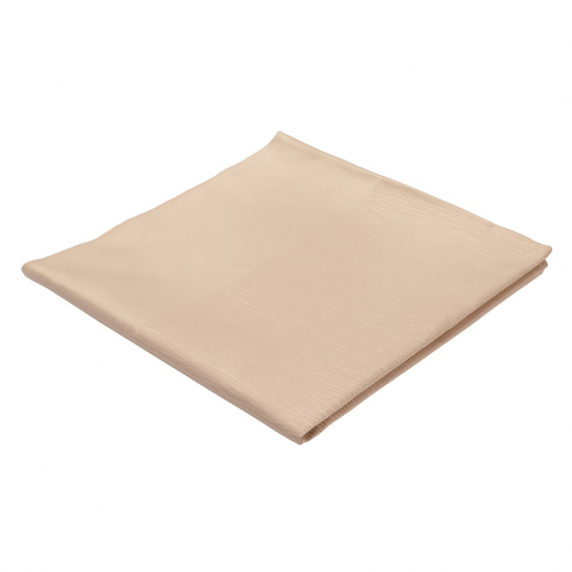 Скатерть жаккардовая бежевого цвета из хлопка с вышивкой из коллекции Essential, 180х260 см